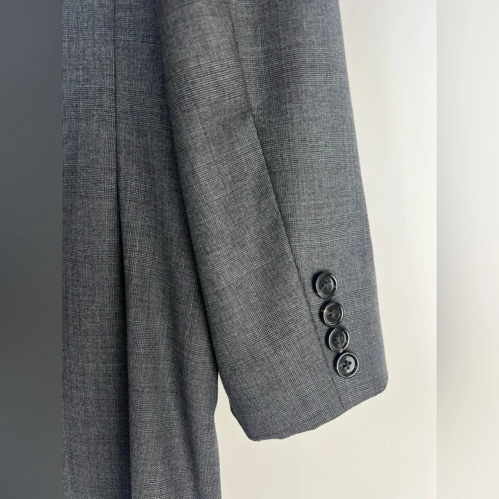 J.Crew Ludlow‎ Blazer – Size 44R Super 150s Wool – Loro Piana Gray Micro Check